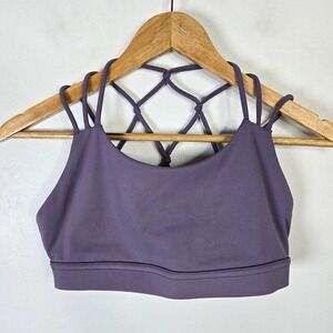 P'tula‎ Sports Bra Medium Purple Strappy Back Athletic Workout Tank Top